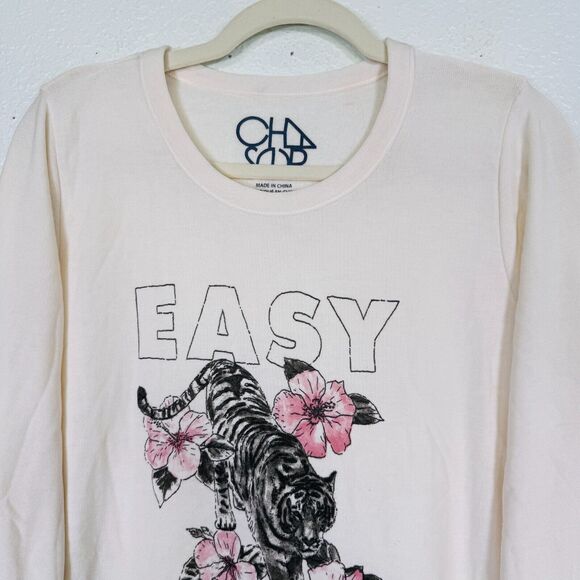 Chaser Sweater Womens 1X Easy Tiger Graphic Sweatshirt Top Plus Size Soft NEW - Picture 5 of 9